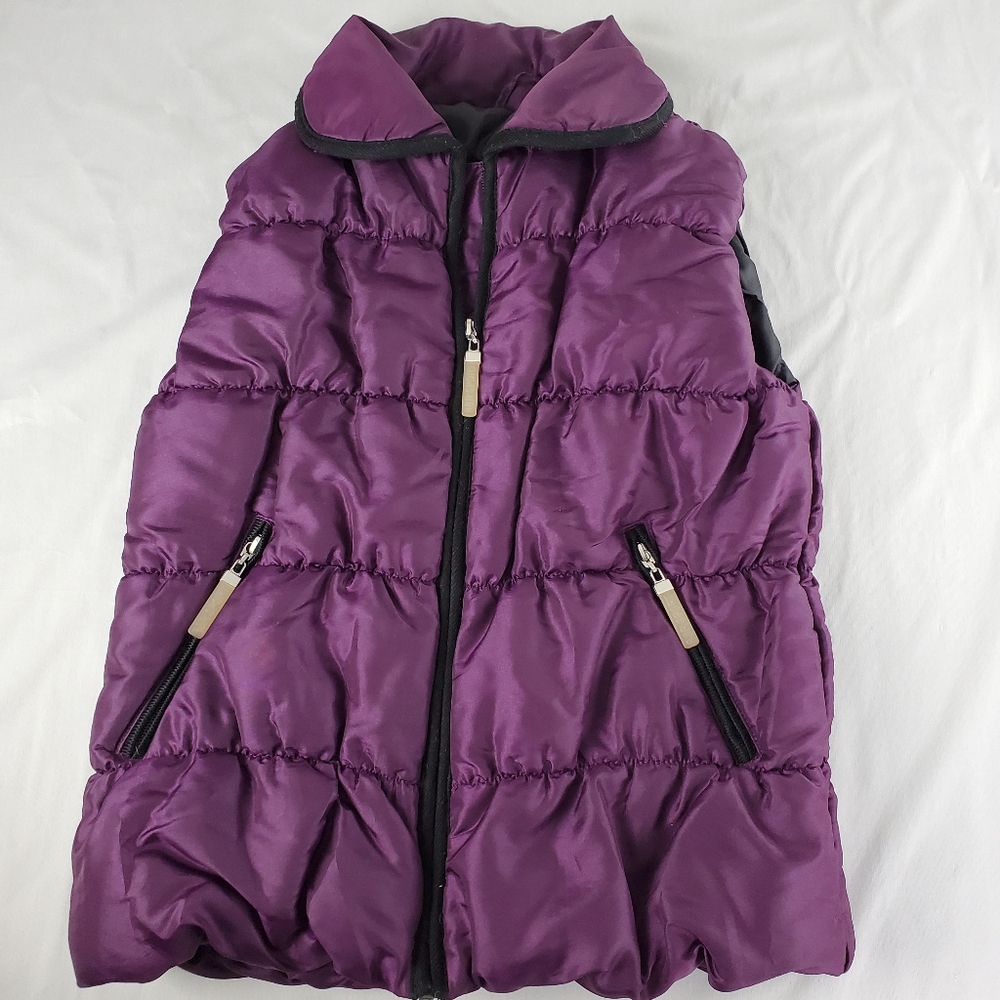 R&R Sport Girls Purple Puffer Outdoor Vest Size Small 7-8 Vintage